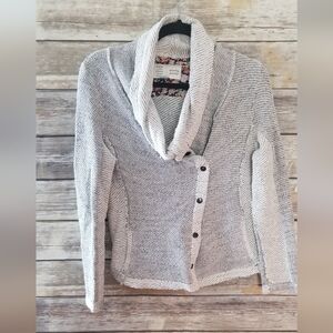 Cozy Gray Shawl Collar Cardigan, Anthropologie, Saturday Sunday